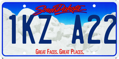 SD license plate 1KZA22