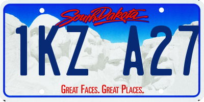 SD license plate 1KZA27
