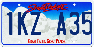 SD license plate 1KZA35