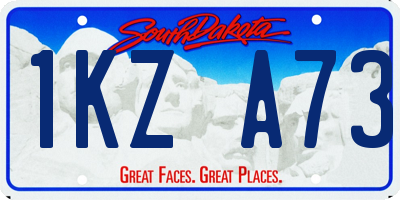 SD license plate 1KZA73