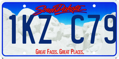 SD license plate 1KZC79
