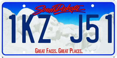 SD license plate 1KZJ51