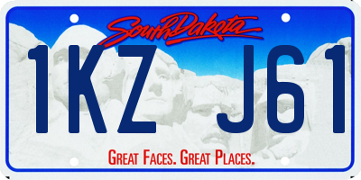 SD license plate 1KZJ61