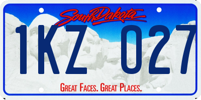 SD license plate 1KZO27