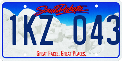 SD license plate 1KZO43