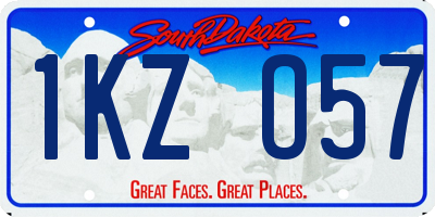 SD license plate 1KZO57