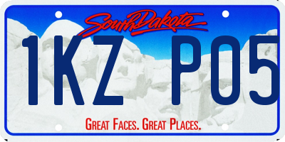 SD license plate 1KZP05