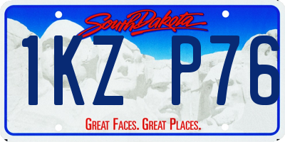 SD license plate 1KZP76