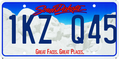 SD license plate 1KZQ45