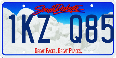 SD license plate 1KZQ85