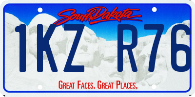 SD license plate 1KZR76
