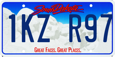 SD license plate 1KZR97