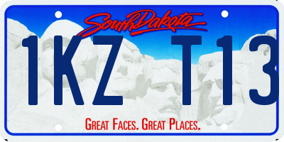 SD license plate 1KZT13