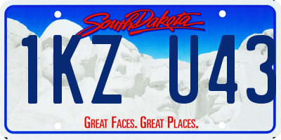 SD license plate 1KZU43