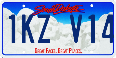 SD license plate 1KZV14