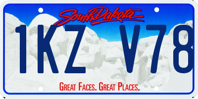 SD license plate 1KZV78