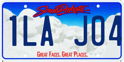 SD license plate 1LAJ04