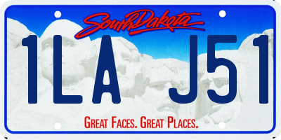 SD license plate 1LAJ51