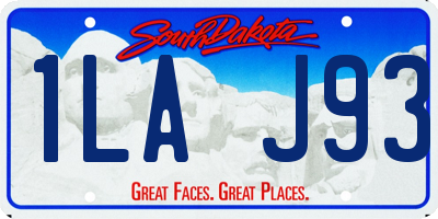 SD license plate 1LAJ93