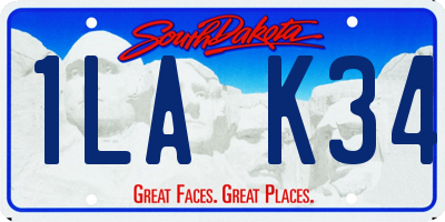 SD license plate 1LAK34