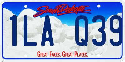 SD license plate 1LAQ39