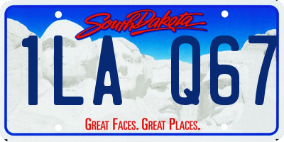 SD license plate 1LAQ67