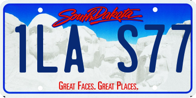 SD license plate 1LAS77