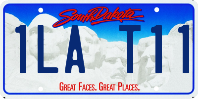 SD license plate 1LAT11