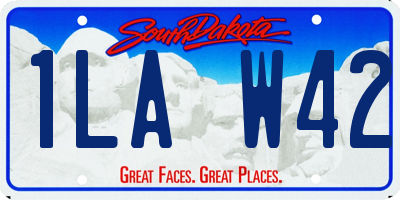 SD license plate 1LAW42