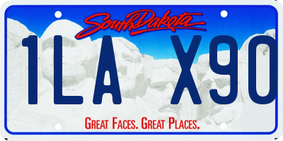 SD license plate 1LAX90