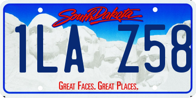 SD license plate 1LAZ58