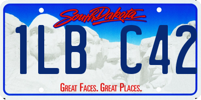 SD license plate 1LBC42