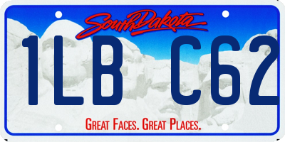SD license plate 1LBC62
