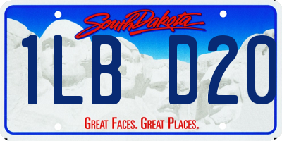 SD license plate 1LBD20