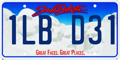 SD license plate 1LBD31