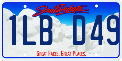 SD license plate 1LBD49