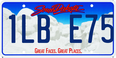 SD license plate 1LBE75