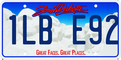 SD license plate 1LBE92