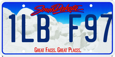 SD license plate 1LBF97