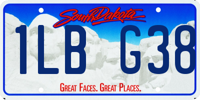 SD license plate 1LBG38