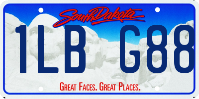SD license plate 1LBG88
