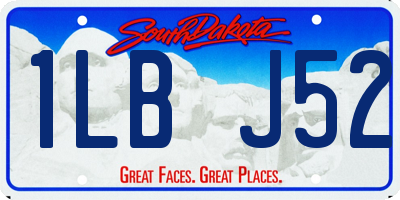 SD license plate 1LBJ52