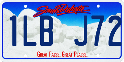 SD license plate 1LBJ72