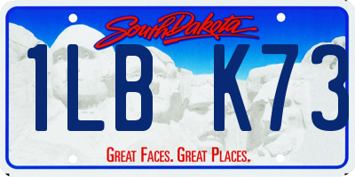 SD license plate 1LBK73
