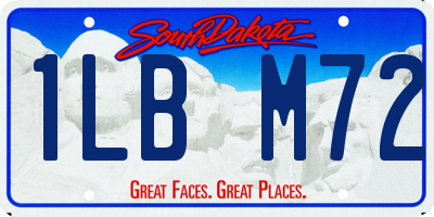 SD license plate 1LBM72