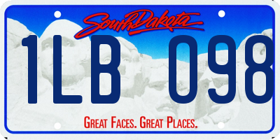 SD license plate 1LBO98