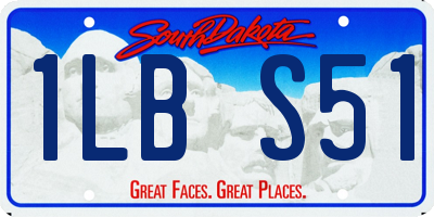 SD license plate 1LBS51