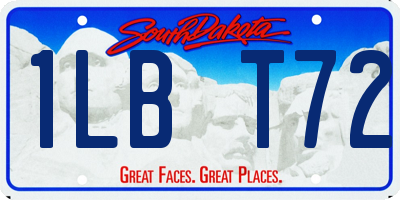 SD license plate 1LBT72