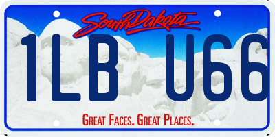 SD license plate 1LBU66