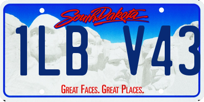 SD license plate 1LBV43